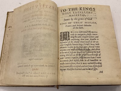 Lot 1797 - Richard Rowlands (Richard Verstegan) - A Restitution of Decayed Intelligence: In antiquities, first edition, title in red and black with engraved vignette of the Tower of Babel, Antwerp & London, P...