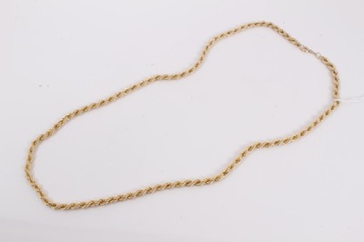 Lot 245 - 9ct gold rope twist necklace