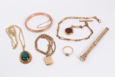 Lot 249 - Group of gold jewellery