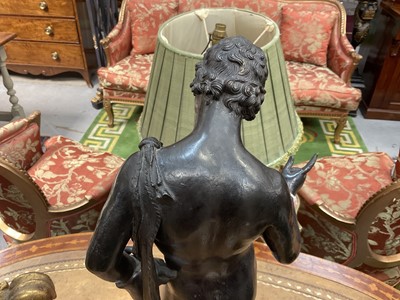 Lot 796 - Large 19th century Grand Tour bronze figure of Narcissus