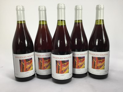 Lot 72 - Wine - twenty one bottles, to include Beaujolais Nouveau various 1990s vintages and other bottles
