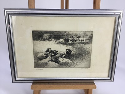 Lot 123 - Group of etchings, including Marion Rhodes - Open Cast Coal Mining, Over Hulton, 25 x 35cm, various others, all unframed (9)