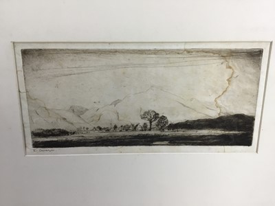 Lot 43 - Group of etchings, including Marion Rhodes - Open Cast Coal Mining, Over Hulton, 25 x 35cm, various others, all unframed (9)
