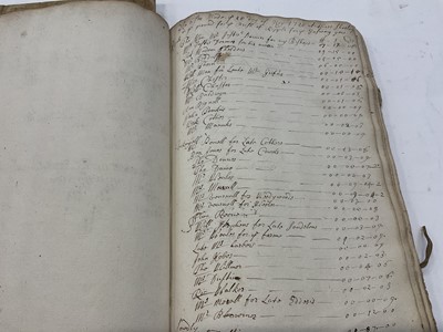 Lot 1681 - 17th century hand written inventory, two other vellum bound books