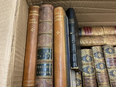 Lot 1672 - John Lingard - The History of England, fifth edition in 10 volumes, London, Charles Dolman 1849, 8vo, and various other decorative bindings. (2 boxes)