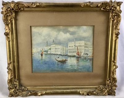 Lot 331 - Venetian school watercolour in gilt frame