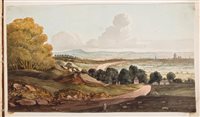 Lot 638 - Mid-19th century album of watercolours and...