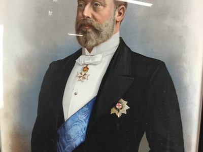 Lot 107 - King Edward VII poster in glazed frame 52cm x 76cm overall