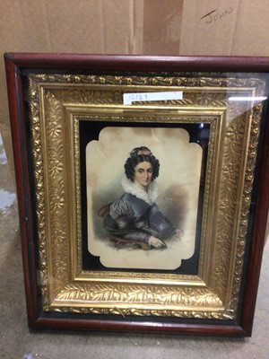 Lot 71 - Group of pictures, including a Louis Wain print, a portrait of a girl, a 19th century reverse print on glass 'The Woman of Samaria', watercolours, prints by Dighton and Baxter, a German lithograph,...