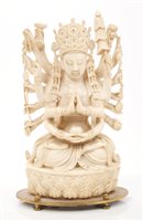 Lot 642 - 19th century Chinese Carsved ivory figure of...