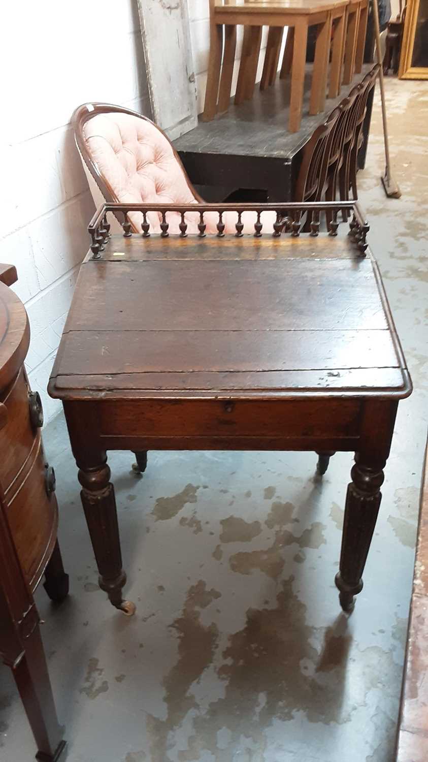 Lot 1128 - Early 19th century oak clerks desk