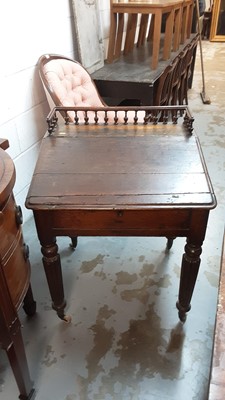 Lot 1128 - Early 19th century oak clerks desk