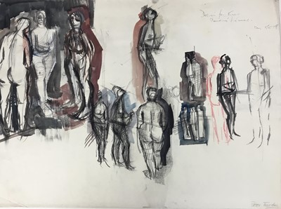 Lot 302 - Peter Thursby (1930-2011) eleven figurative sketches