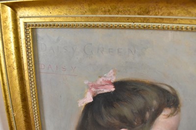 Lot 1125 - Horace Fisher (1861-1934) oil on board - 'Daisy', Marion Charlotte Green (Daisy was her pet name) signed and dated (18)'94, labels verso