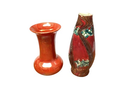 Lot 1207 - Ruskin pottery vase, Minton Secessionist vase, together with a selection of studio pottery