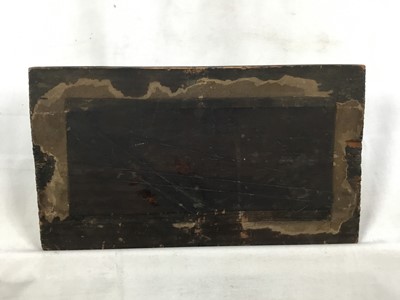 Lot 77 - English School, 19th century, oil on panel - fisherfolk on the shore, 16cm x 29cm, unframed