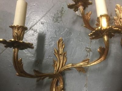 Lot 214 - Pair of Rococo style wall lights