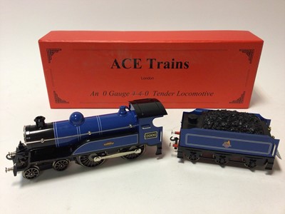 Lot 4 - Ace Trains O gauge 4-4-0 BR blue 2006 Celebration Class locomotive and tender, in original box