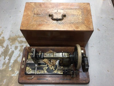 Lot 64 - Collection of six Victorian sewing machines