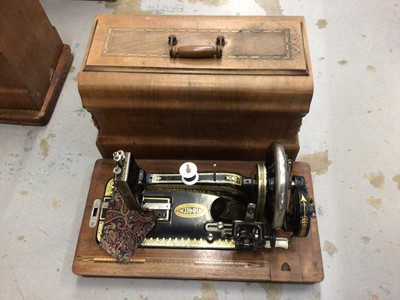 Lot 64 - Collection of six Victorian sewing machines