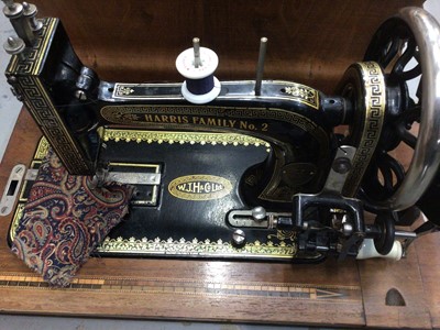 Lot 64 - Collection of six Victorian sewing machines