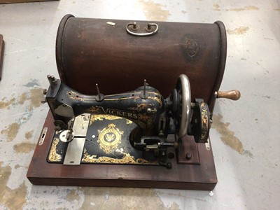 Lot 64 - Collection of six Victorian sewing machines