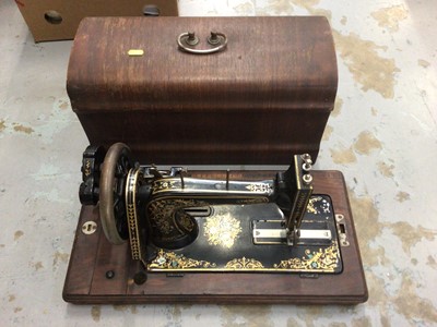 Lot 64 - Collection of six Victorian sewing machines