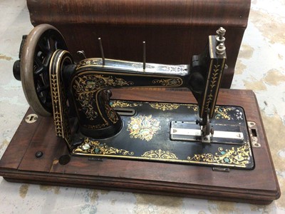 Lot 64 - Collection of six Victorian sewing machines