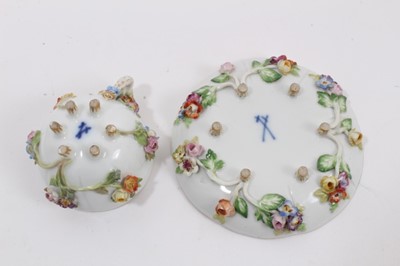 Lot 12 - Meissen cup and saucer, and a spill vase
