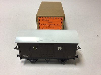 Lot 16 - Railway O gauge Eight Directory Series advertising & other vans, including 6 wheel LMS Limited Edition Fish Van 40/50, in original boxes (9)