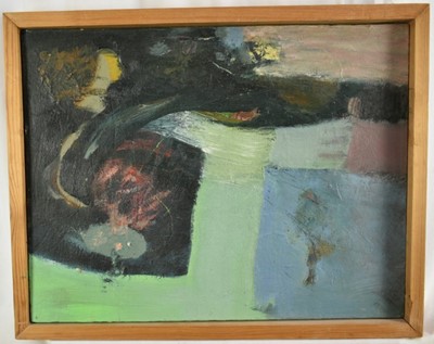 Lot 1161 - J Browing and Paul Griffin, Contemporary, oil on board - Painting 1987, 54cm x 41.5cm, inscribed verso, framed