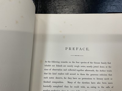 Lot 915 - John Guille Millais - Game Birds and Shooting-Sketches; Illustrating the Habits, Modes of Capture, Stages of Plumage, and the Hybrids and Varieties which occur amongst them, 1st edition, London: He...