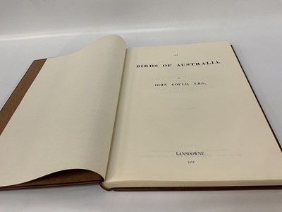 Lot 925 - John Gould - Birds of Australia, 1972 - 1975, facsimile edition published by Lansdowne, 7 Vols. Together with the supplement, 1976, all in full faux calf binding, large folio, 55 x 39cm