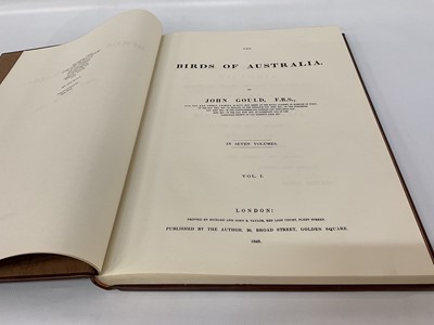 Lot 925 - John Gould - Birds of Australia, 1972 - 1975, facsimile edition published by Lansdowne, 7 Vols. Together with the supplement, 1976, all in full faux calf binding, large folio, 55 x 39cm
