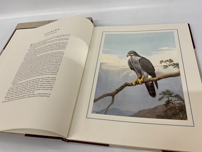 Lot 909 - John Cyril Harrison - The Birds of Prey of the British Island, pub. Fine Bird Books, 1980, half red Morocco, signed limited edition, 177 of 275, half calf binding, folio 52 x 41cm, in slip case