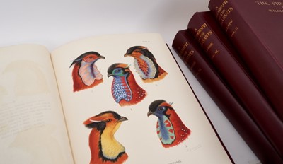 Lot 917 - William Beebe - 'A monograph of the pheasants', published by Witherby & Co, London 1918, first edition, numbered 450 of 600 copies, four vols, red cloth boards, folio, 41 x 31cm