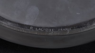Lot 26 - Rare large Lalique 'Messanges' frosted glass table centre/jardinière signed ‘ R. Lalique, France N.3462’, 53cm x 13.5cm