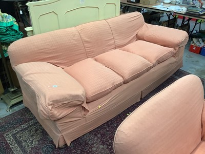 Lot 1013 - Unusually large 1920s sofa and matching armchair