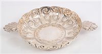 Lot 363 - Late Victorian Silverer two-handled dish of...