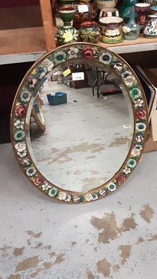 Lot 1178 - 1930s barbola oval wall mirror and two other wall mirrors (3)