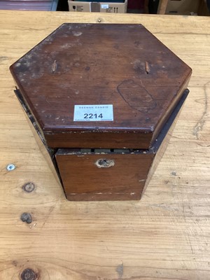 Lot 2214 - Late Victorian rosewood concertina/squeeze box in hexagonal mahogany case