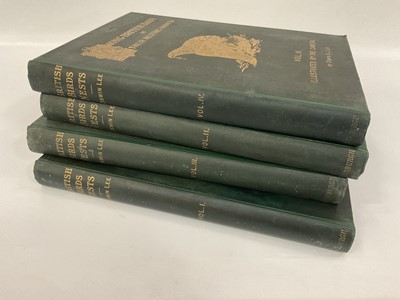 Lot 912 - Oswin A. J. Lee - Among British Birds in their Nesting Haunts, published Edinburgh: David Douglas, 1897-99, 4 vols, folio 39 x 29cm, original gilt tooled green cloth bindings