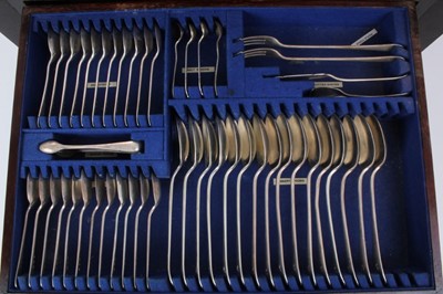 Lot 207 - Part canteen of silver flatware by Collinwood, London 1912. approximately 148ozs