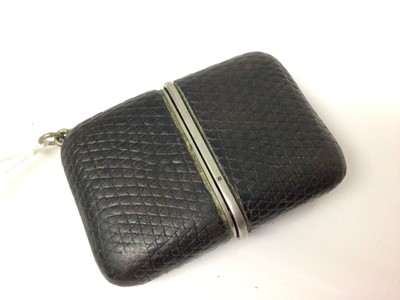 Lot 657 - Movado Ermeto travel watch or purse watch, sliding leather case, c.1920s-1930s