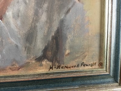 Lot 31 - Heather Harcourt Powell, 20th century. Oil on board, reclining female nude. Signed and dated lower right. Gilt frame