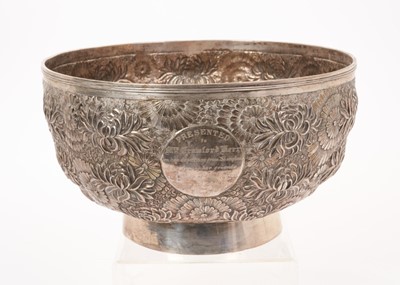 Lot 208 - Early 20th century Chinese silver punch bowl
