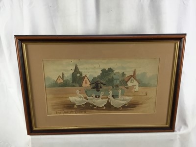 Lot 30 - Martin Anderson, Cynicus )(1854-1932) -original watercolour, “The Parish Council”. Signed lower right. Mounted in frame