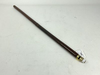 Lot 502 - Scarce First World War combination leather drill baton / swagger stick with whistle.