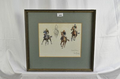 Lot 1039 - Peter Biegel (1913-1987) pencil and watercolour - 'Coming Down' signed and inscribed, 23cm x 28cm, in glazed frame