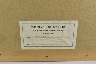 Lot 1039 - Peter Biegel (1913-1987) pencil and watercolour - 'Coming Down' signed and inscribed, 23cm x 28cm, in glazed frame